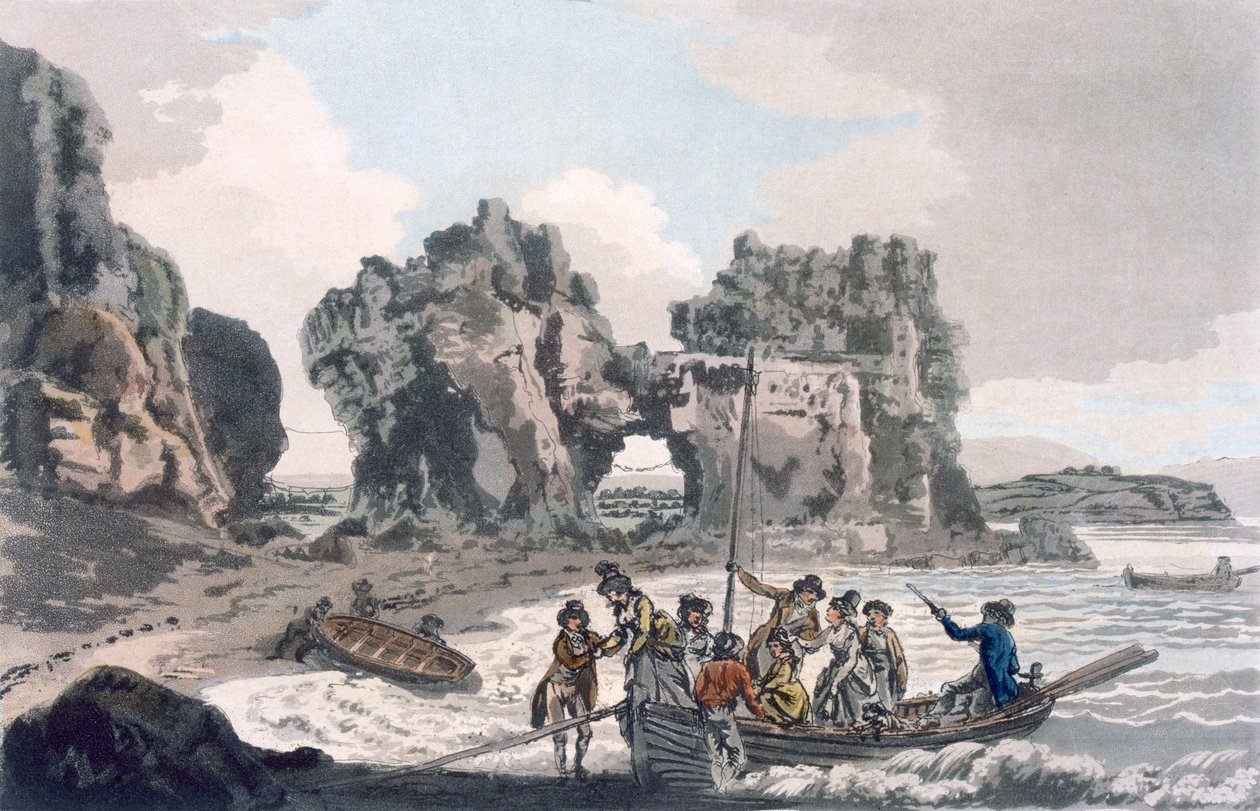 Näkymä Castle Rockille, pubi. 1793. tekijältä J. Hassell