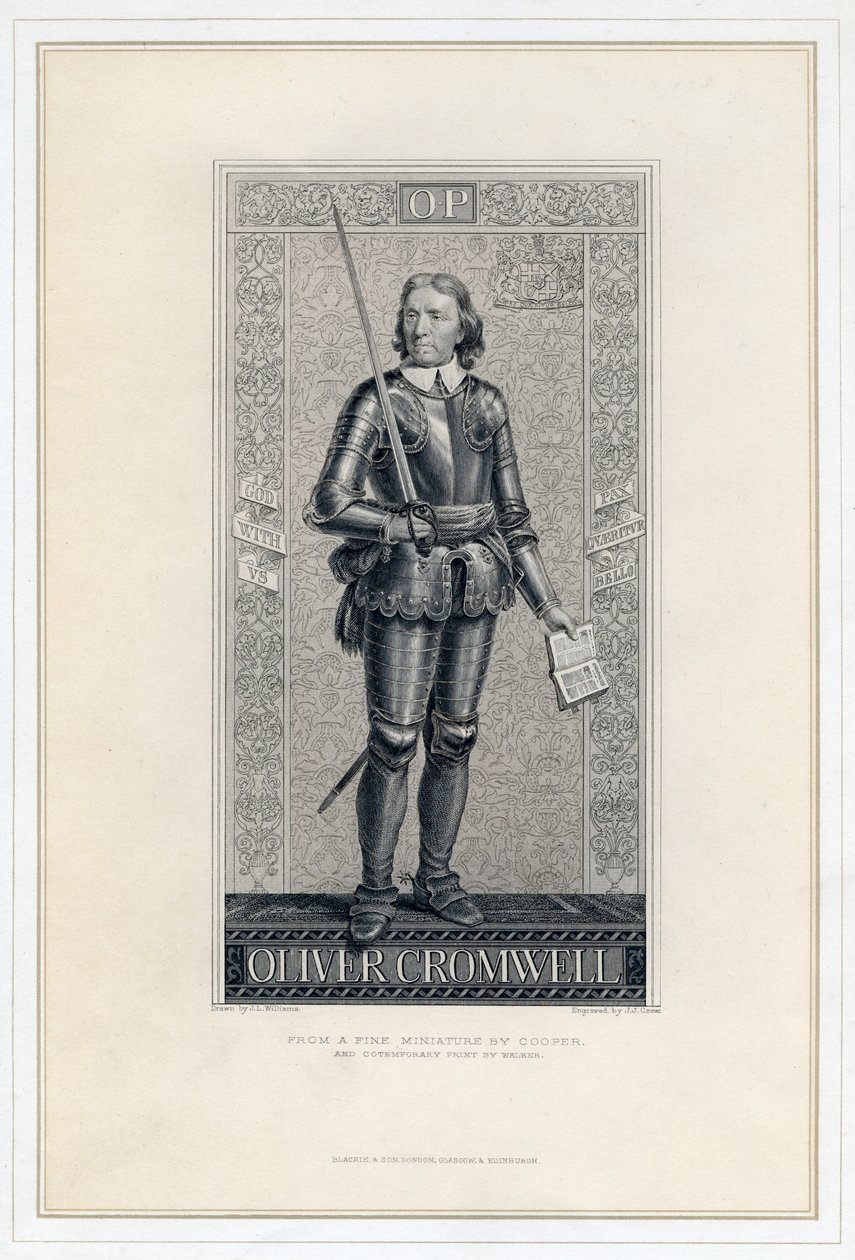 Oliver Cromwell 1599-1658, 1800-luku. tekijältä J. J. Crew