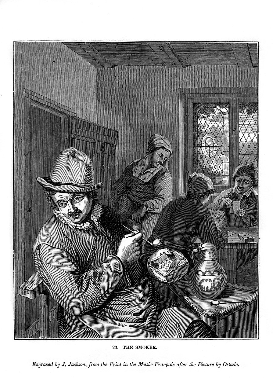 The Smoker, c1630-1680 1843. tekijältä J. Jackson