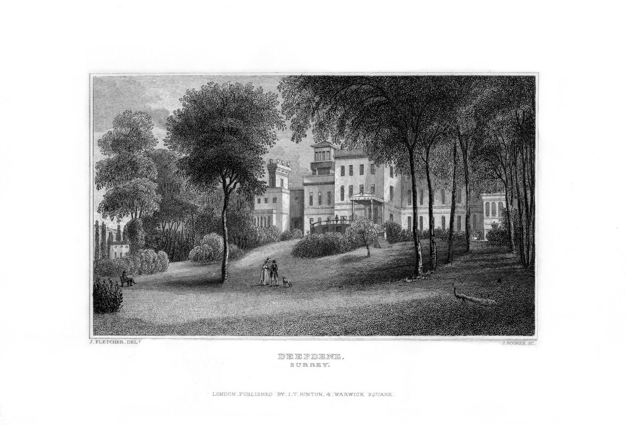 Deepdene, Dorking, Surrey, 1829. tekijältä J. Rogers