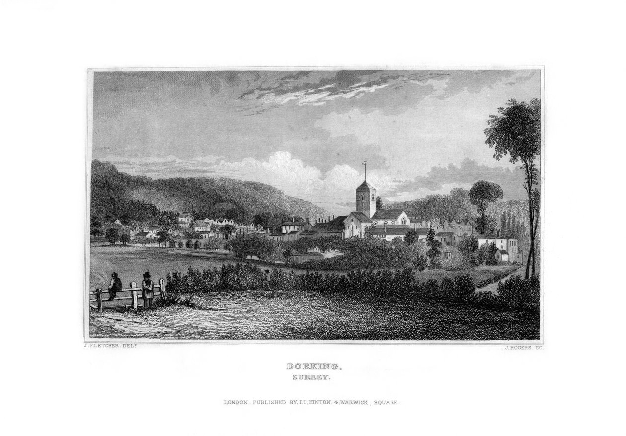 Dorking, Surrey, 1829. tekijältä J. Rogers