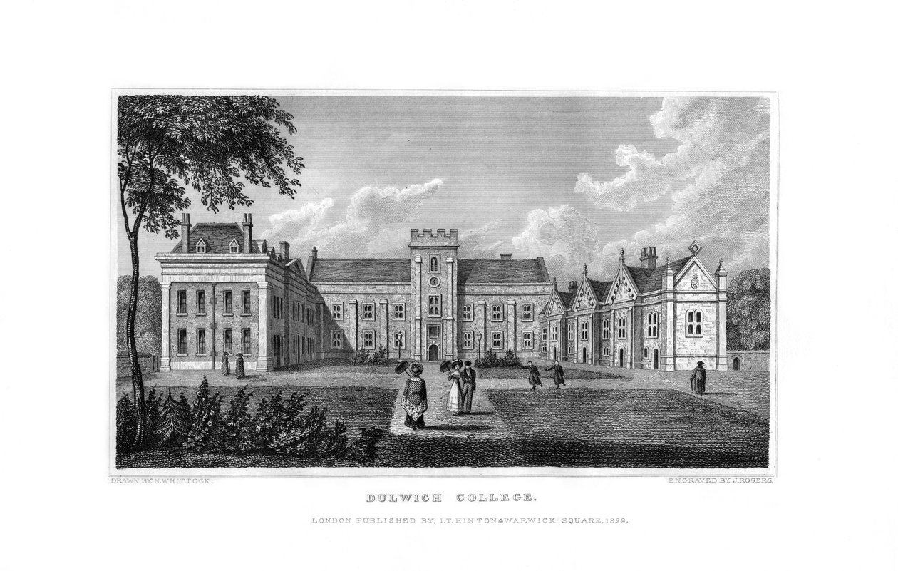 Dulwich College, Lontoo, 1829. tekijältä J. Rogers