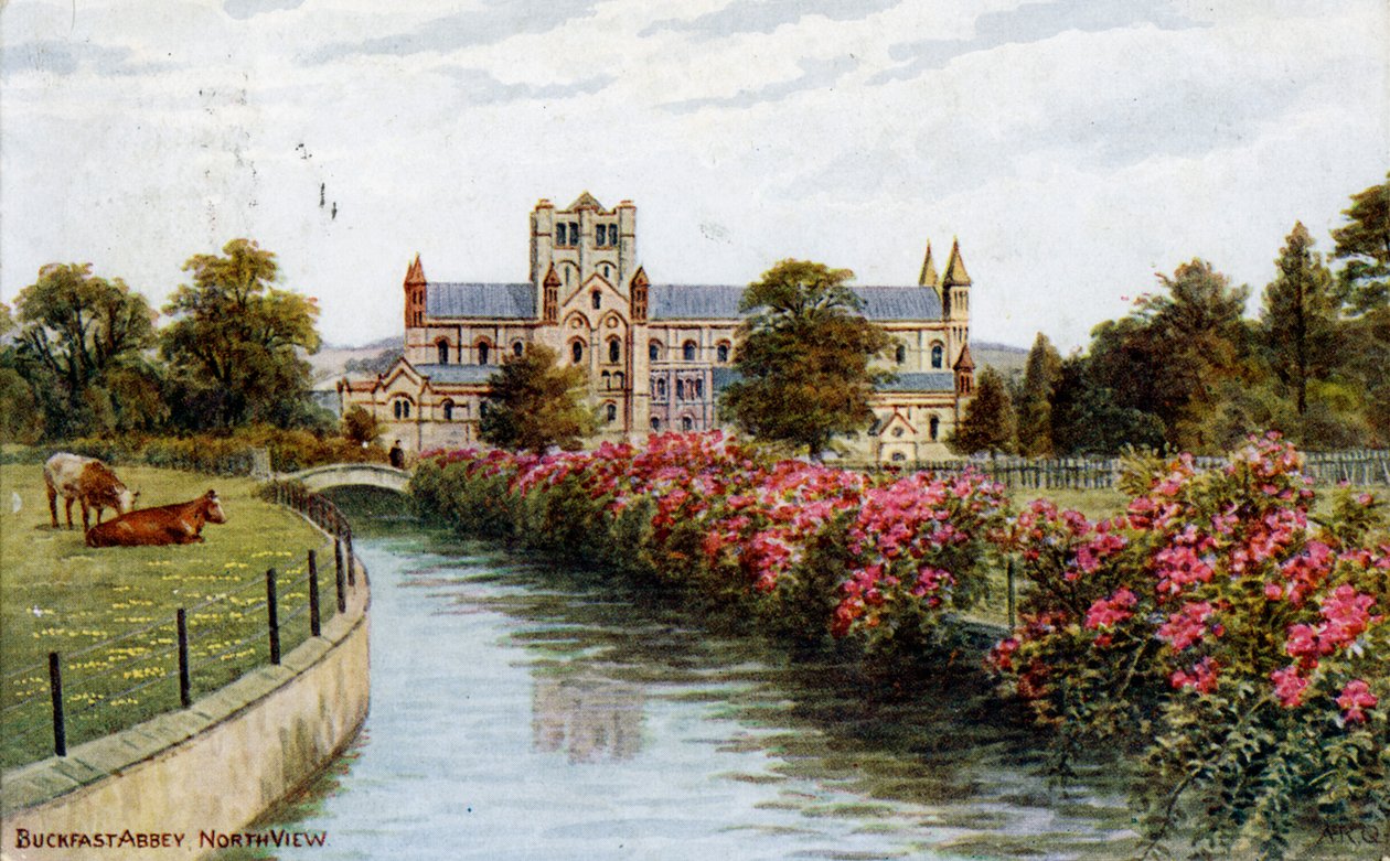Buckfast Abbey, pohjoisnäkymä, Devon. tekijältä J Salmon