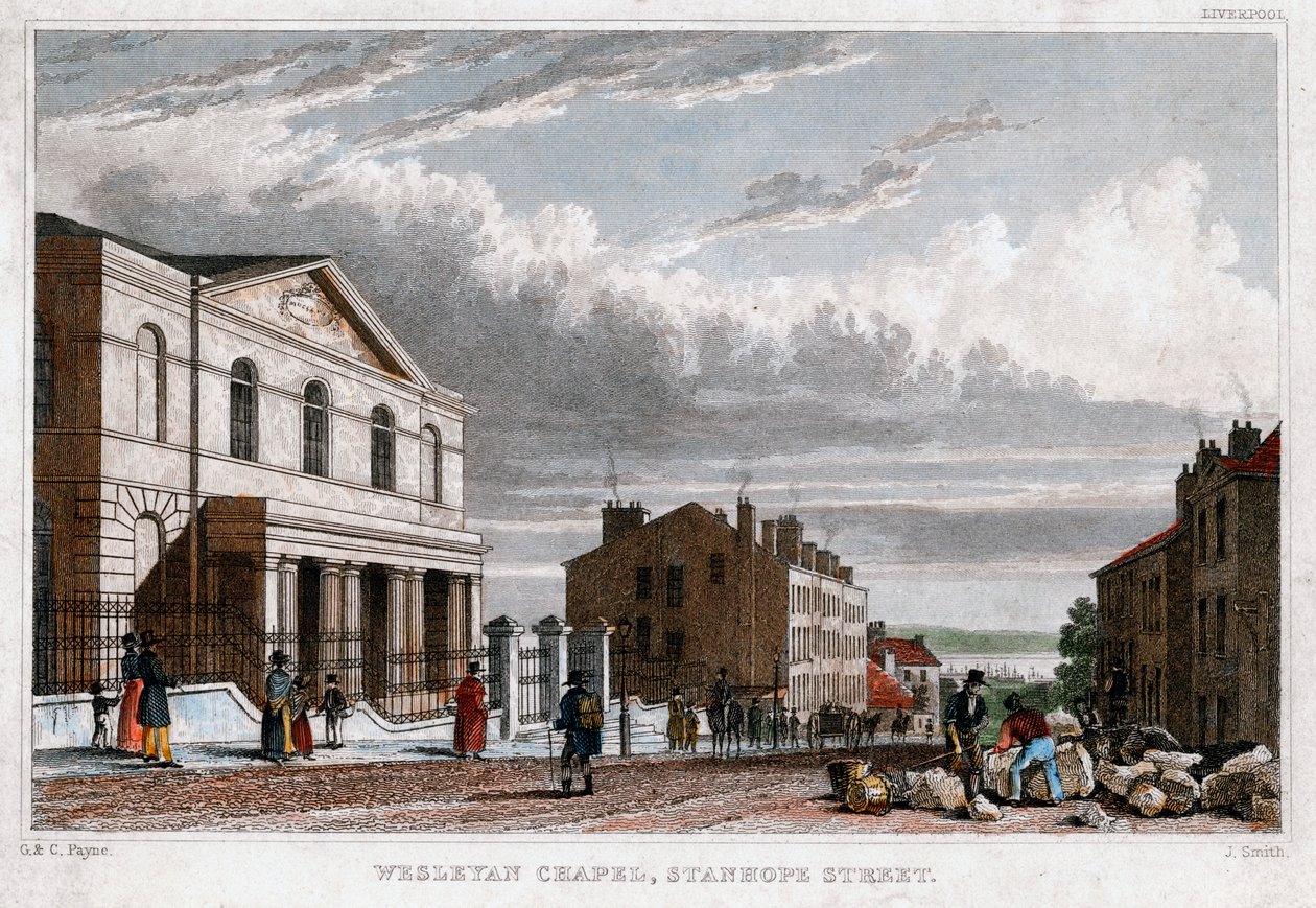 Wesleyan Chapel, Stanhope Street, Lontoo, 1830. tekijältä J. Smith
