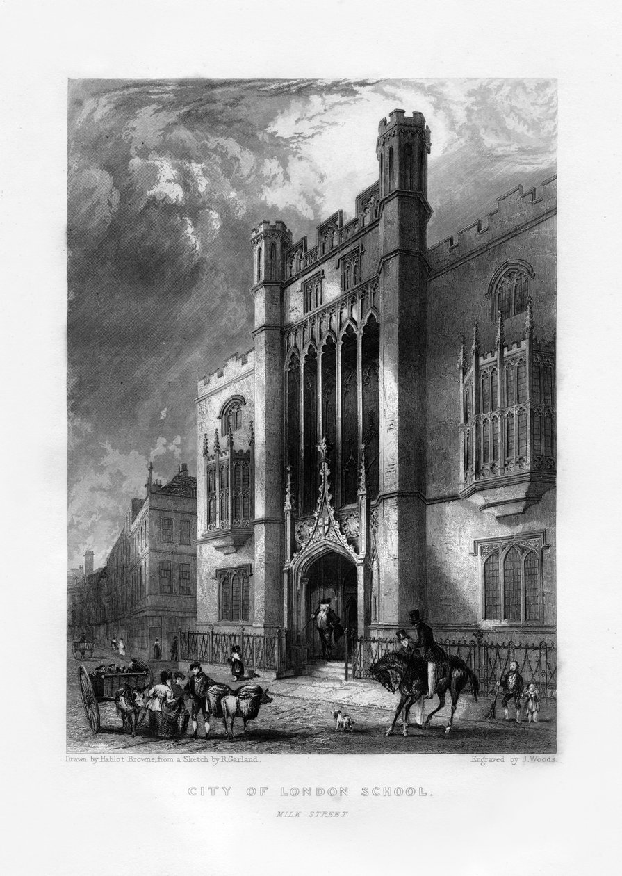 City of London School, Lontoo, 1800-luku. tekijältä J. Woods