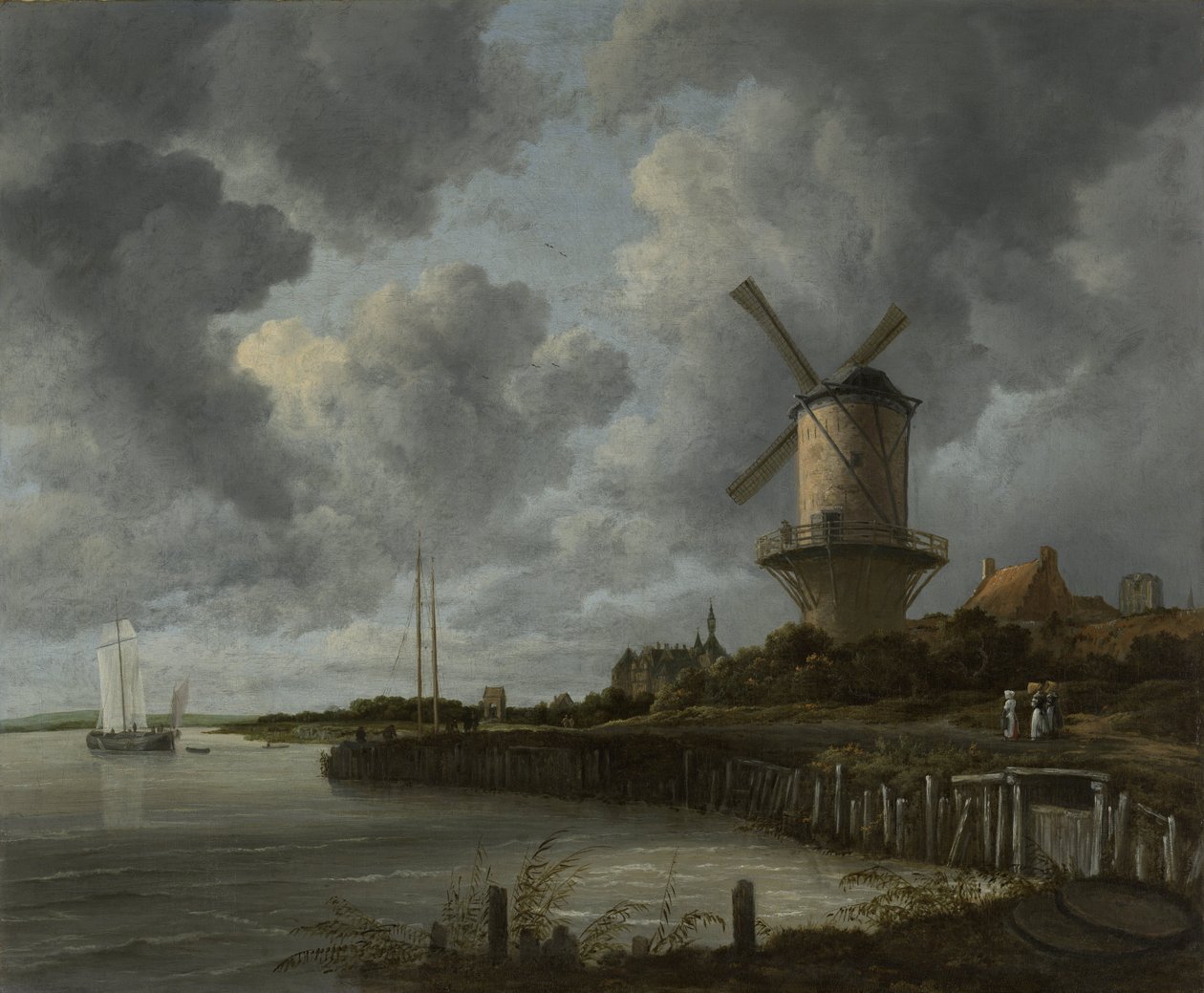 Tuulimylly Wijk Duurstedessa, n. 1668-70 tekijältä Jacob van Ruisdael