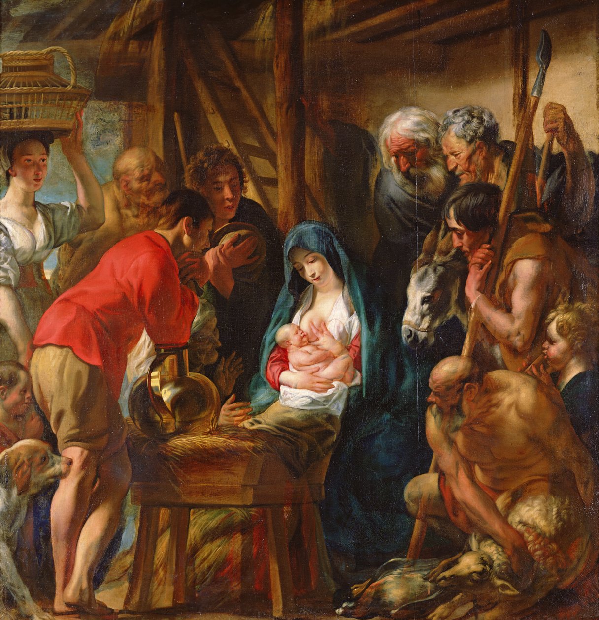 Paimenten palvonta tekijältä Jacob Jordaens