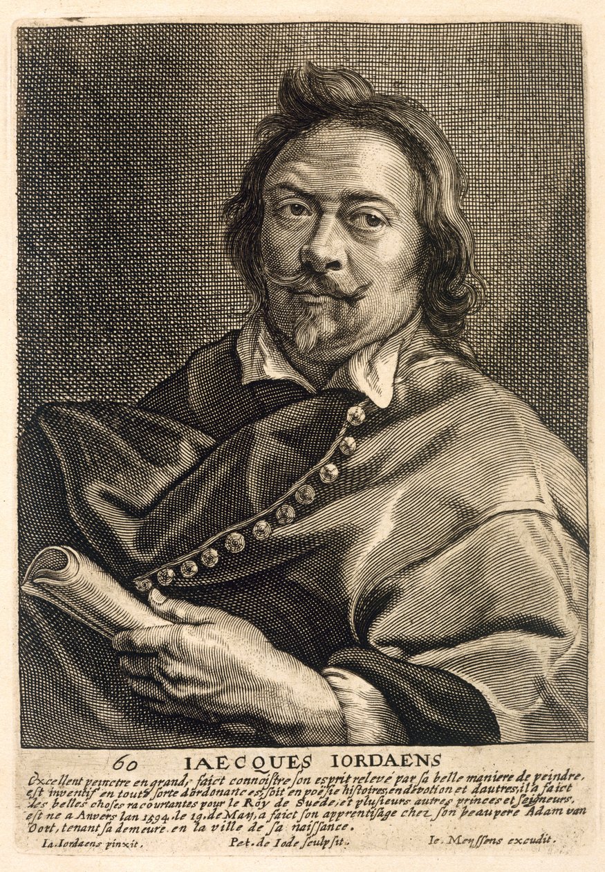 Omakuva, kaiverrus Johannes Meyssens (1612-70) tekijältä Jacob Jordaens