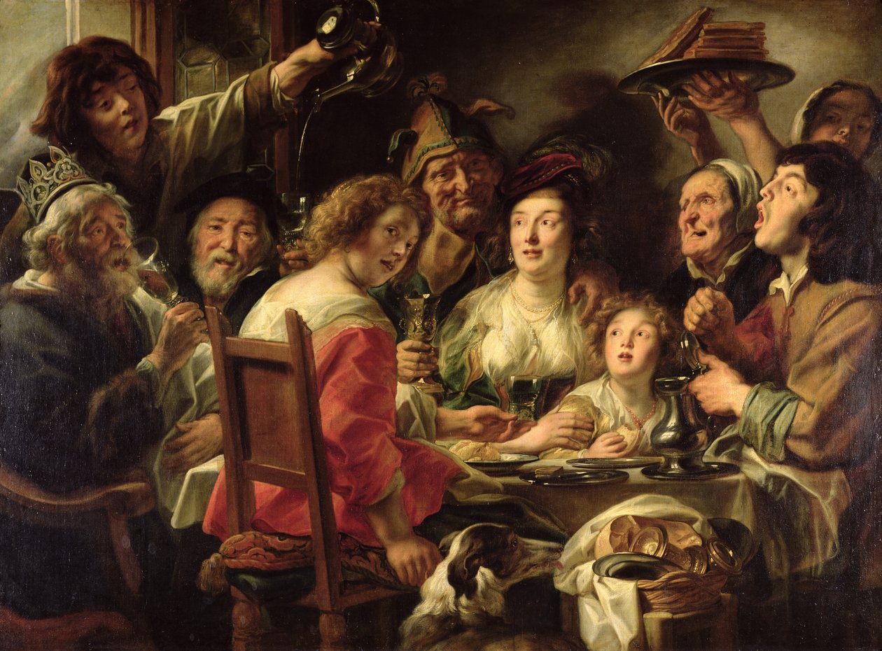 Kuningas juo tekijältä Jacob Jordaens