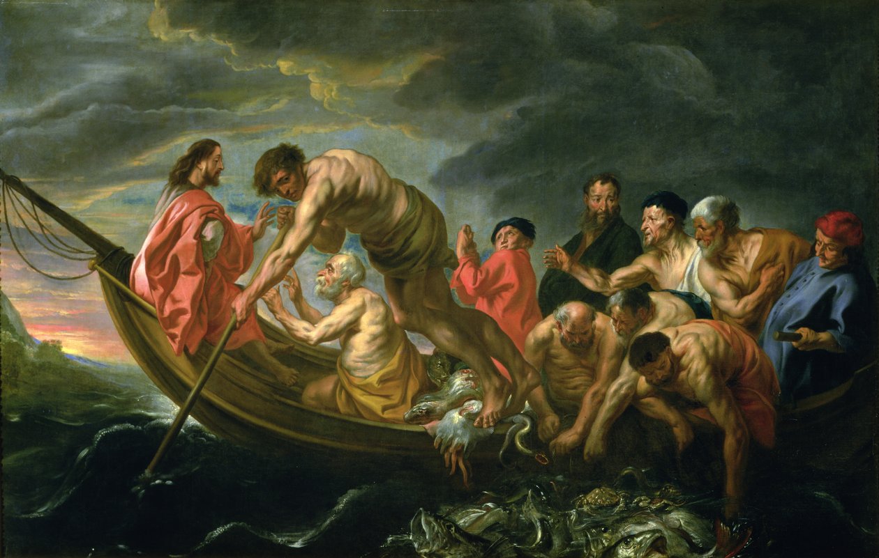 Kalojen ihmeellinen luonnos, n. 1640 tekijältä Jacob Jordaens
