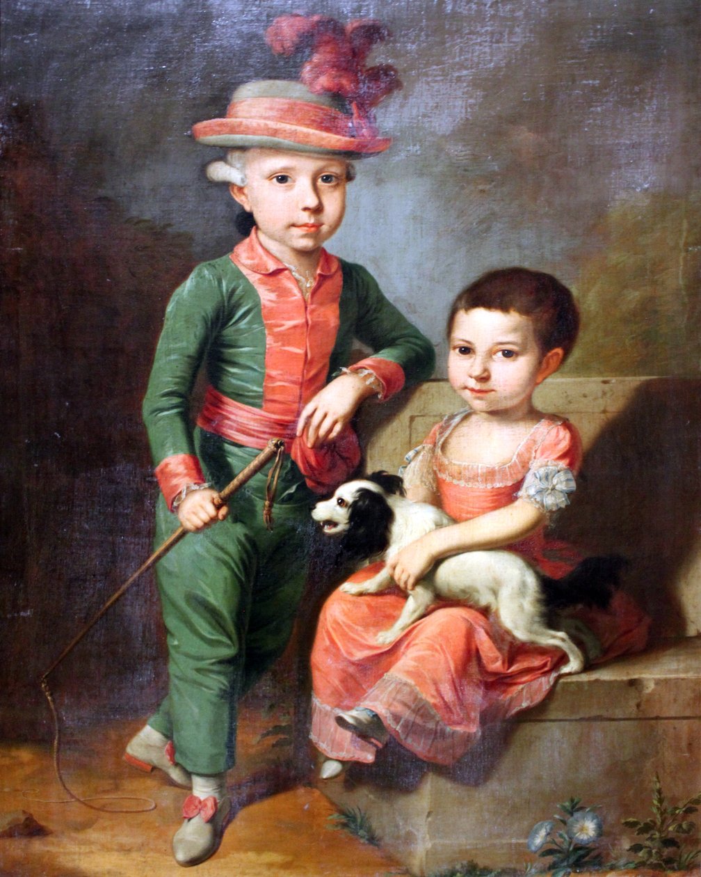 Johann Georg von Holzhausenin (1771-1846) ja hänen sisarensa Henrietten (1773-1834) muotokuva tekijältä Johann Jacob Tischbein