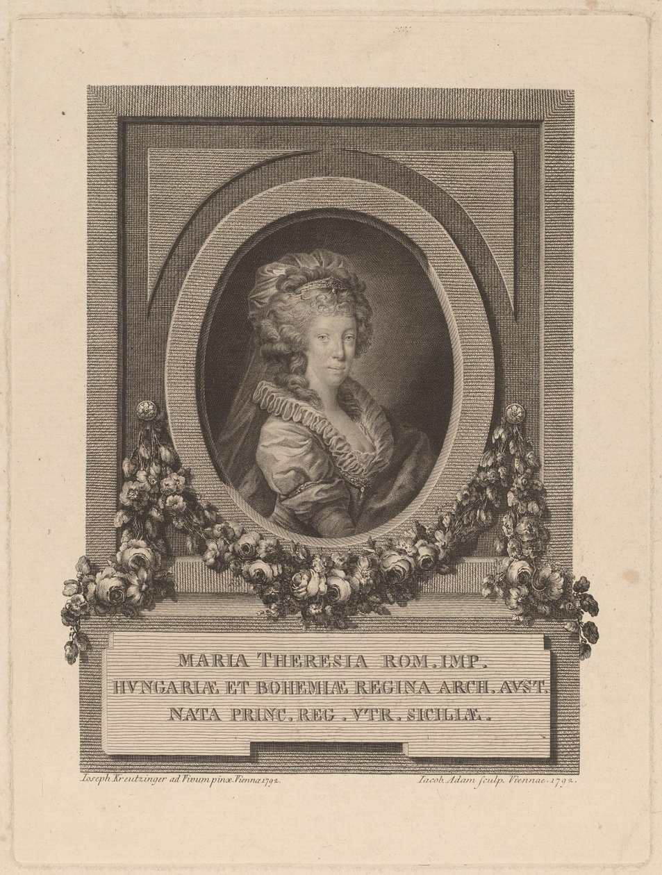 Marie-Thérèse, Pyhän Rooman keisarinna tekijältä Jacob Adam after Josef Kreutzinger