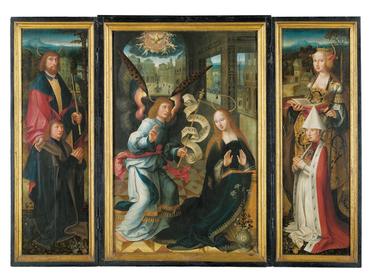 Triptyykki: Ilmoitus tekijältä Jacob Claesz. von Utrecht