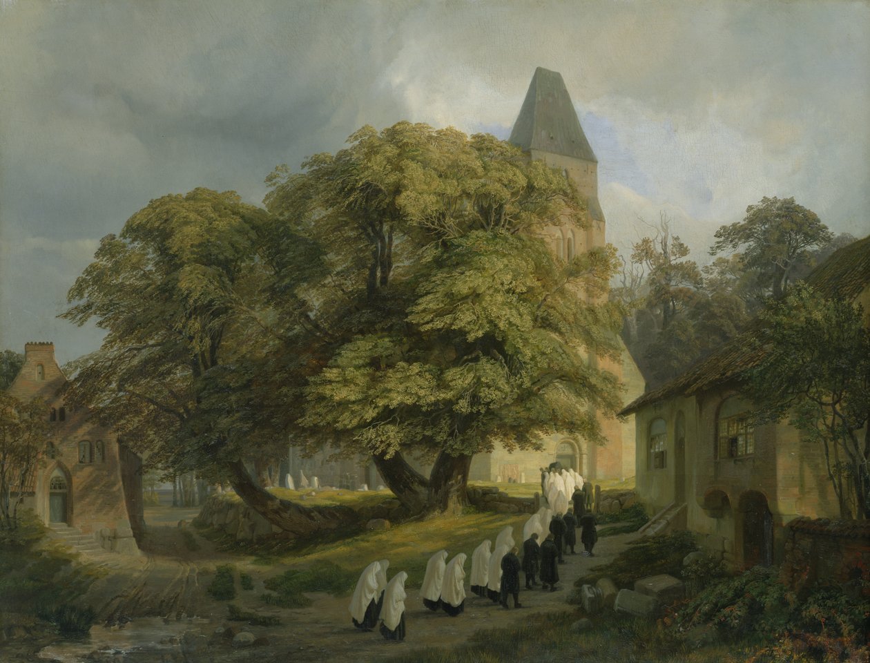 Elstorf Churchyard, lähellä Hampuria, 1837 tekijältä Jacob Gensler