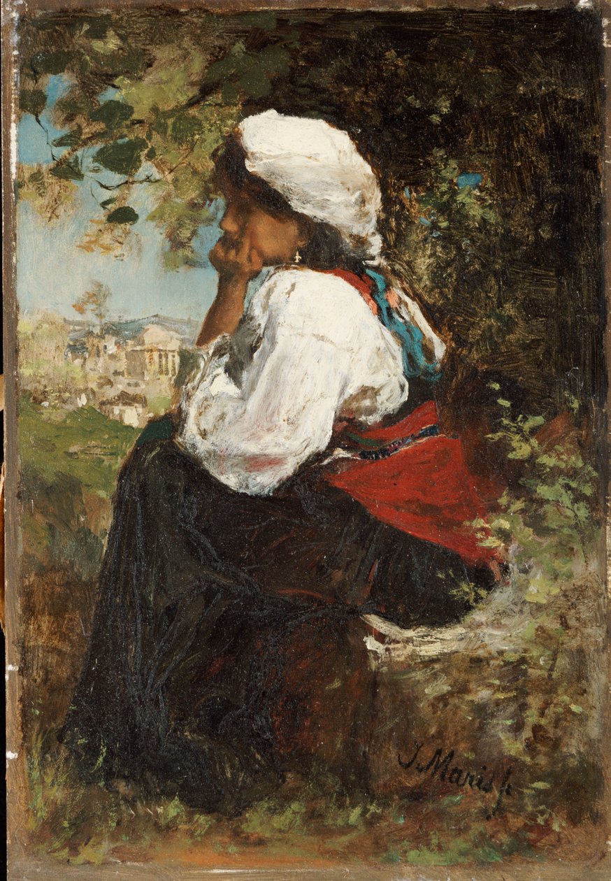 Roomalainen tyttö tekijältä Jacob Henricus or Hendricus Maris