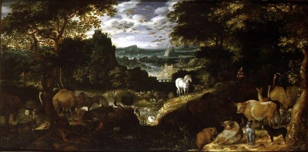 Orpheus Charming the Animals, 1601 (paneeli) tekijältä Jacob I Savery
