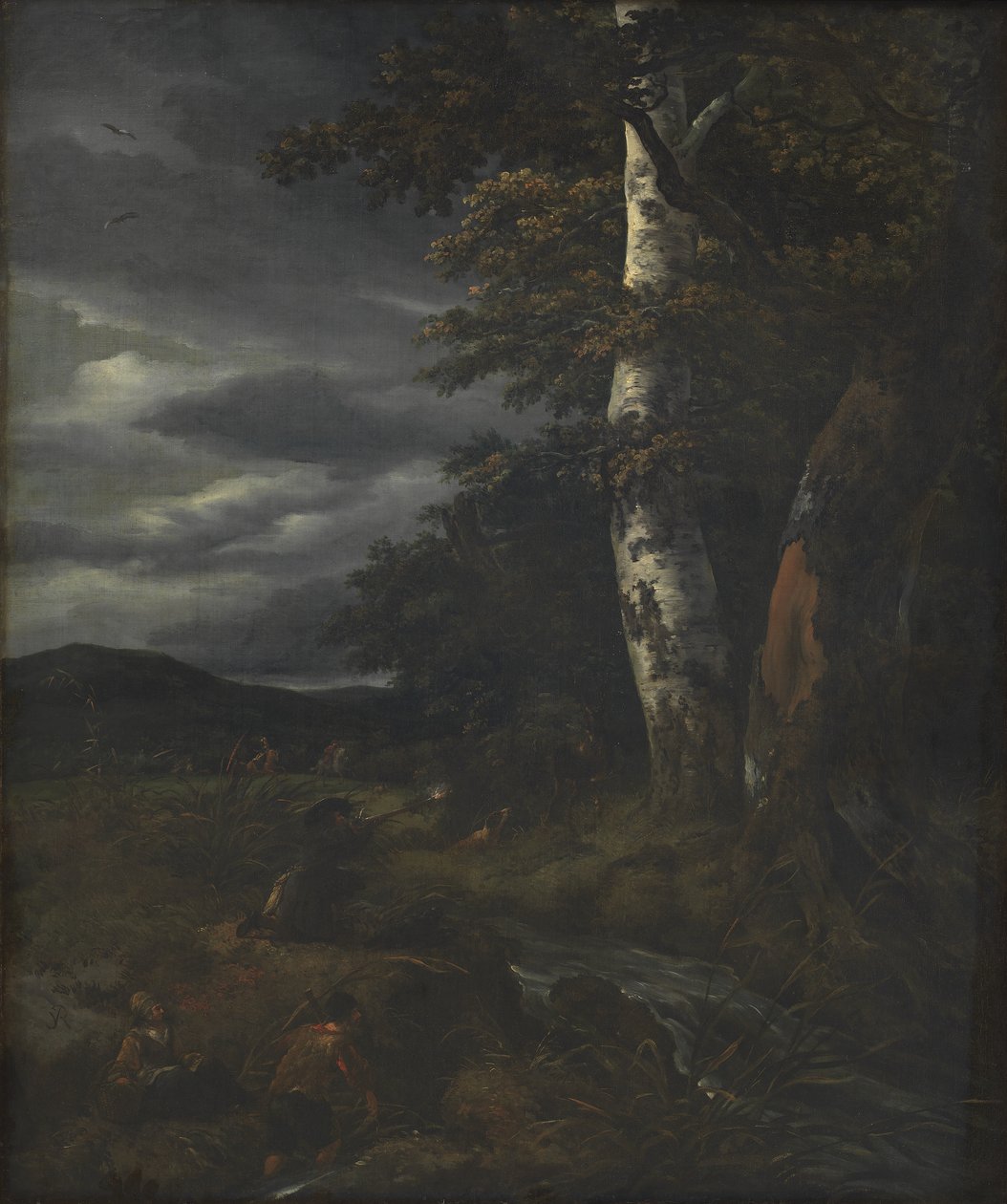 Maisema ja metsästyspaikka tekijältä Jacob van Ruisdael