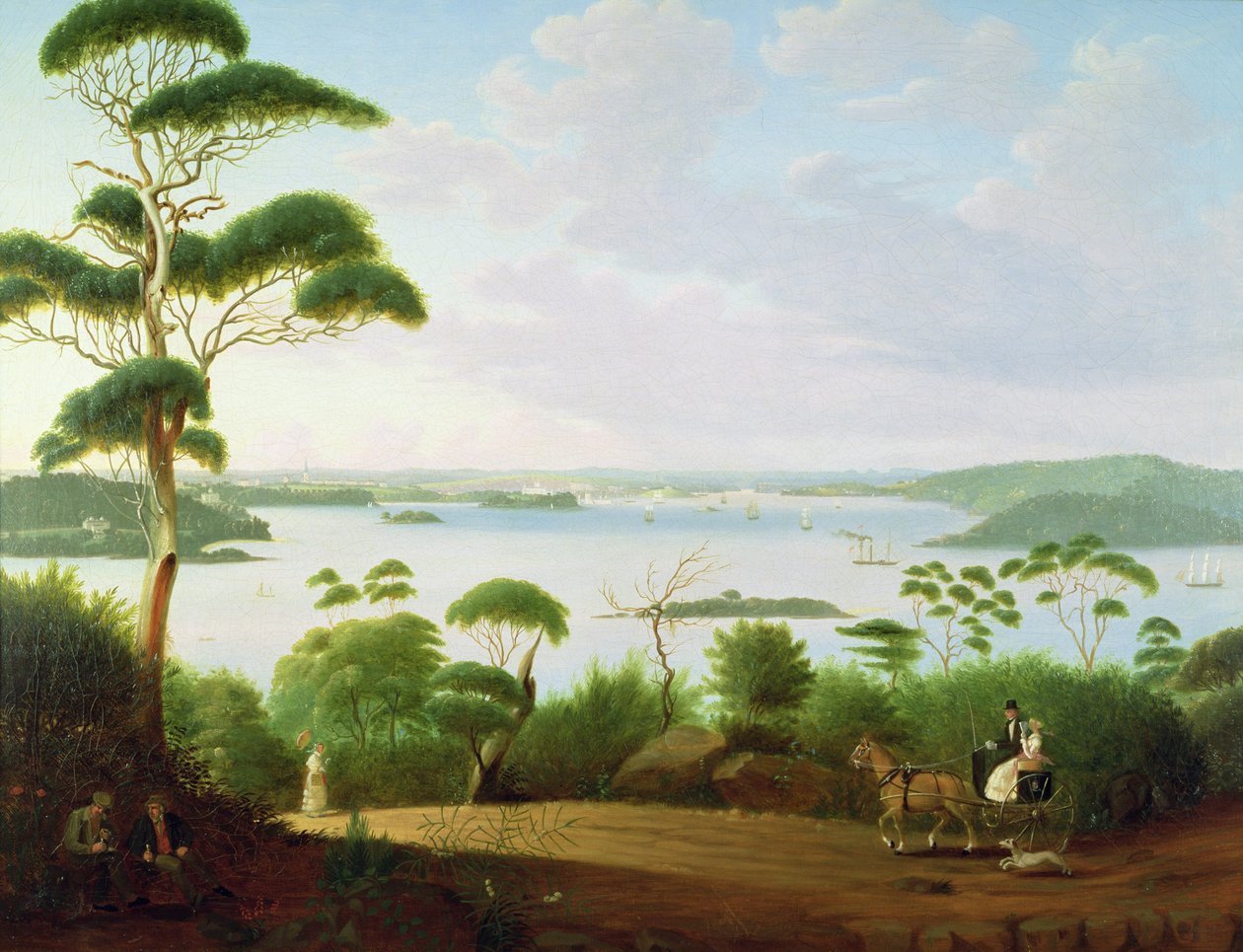 Sydneyn satama päin Sydneytä, 1848 tekijältä Jacob Janssen