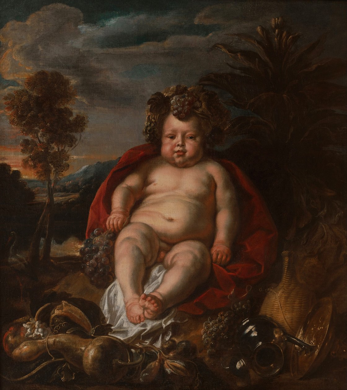 Bacchus lapsena tekijältä Jacob Jordaens