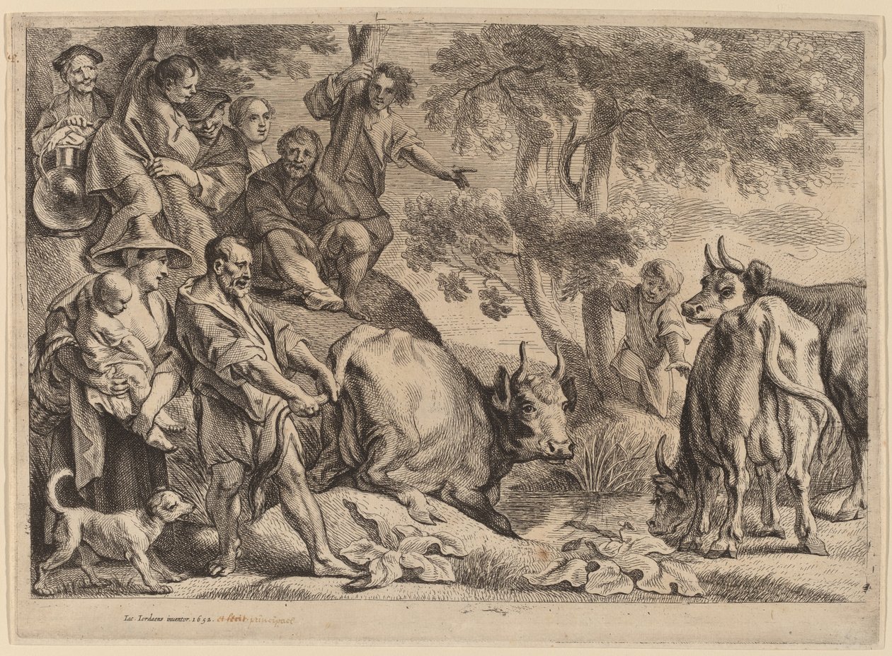 Cacus ryöstää Herculesin karjan tekijältä Jacob Jordaens