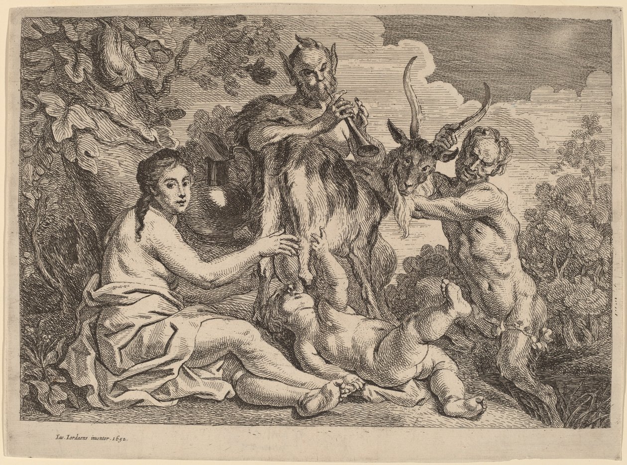 Vuohen Amalthean ravitsema Jupiter tekijältä Jacob Jordaens