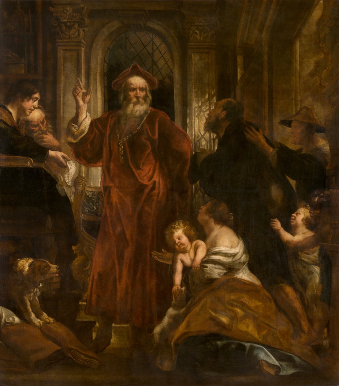 Bretagnen Pyhä Ivo (öljy) tekijältä Jacob Jordaens
