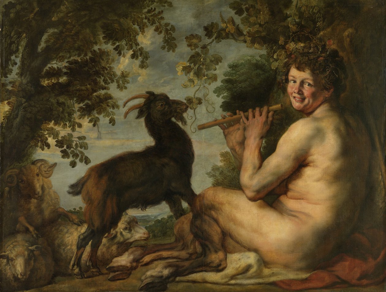 Satyr, 1630-1640 tekijältä Jacob Jordaens