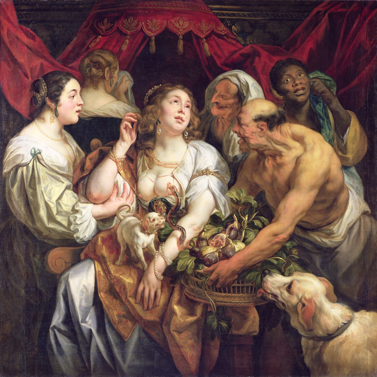 Kleopatran kuolema (69-30 eKr.) tekijältä Jacob Jordaens