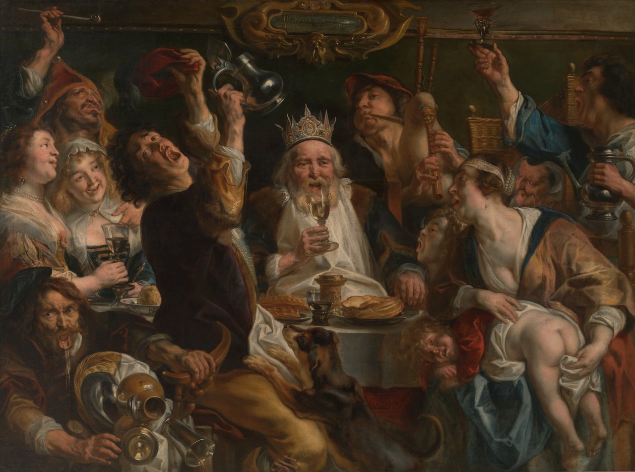 Kuningas juo tekijältä Jacob Jordaens
