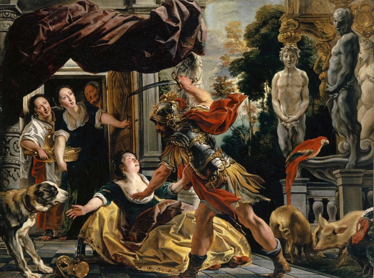 Ulysses ja Circe, noin 1630-1634. tekijältä Jacob Jordaens