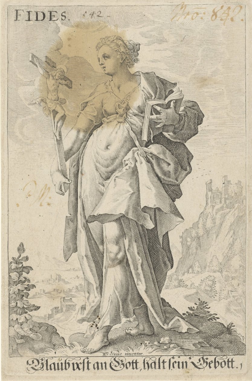 Geloof (Fides) Fides (otsikko objektissa) tekijältä Jacob Matham (attributed to)