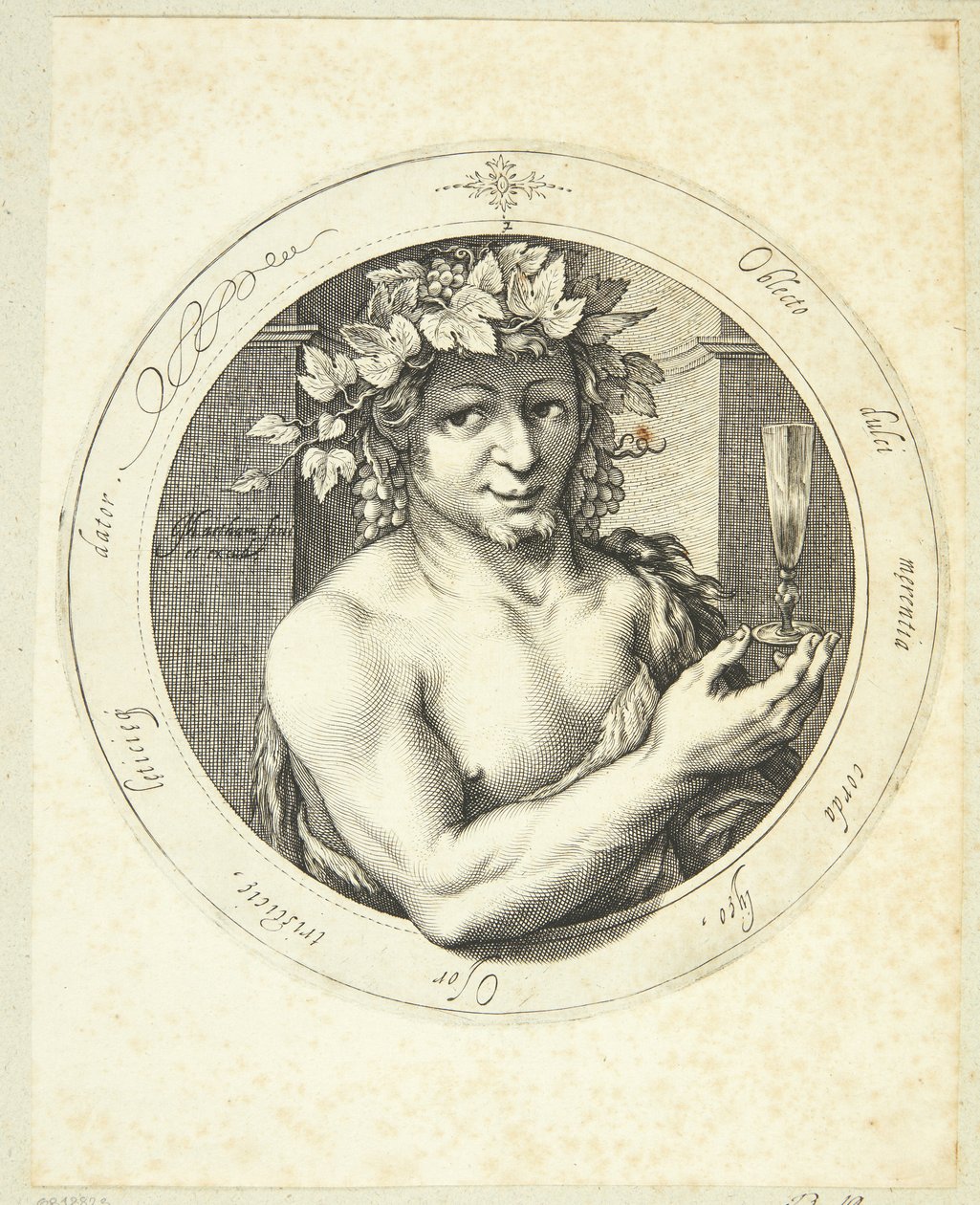 Bacchus tekijältä Jacob Matham