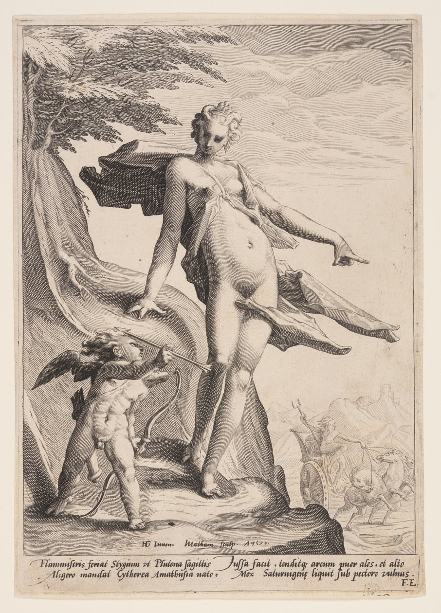 Venus, Amor ja Pluto tekijältä Jacob Matham