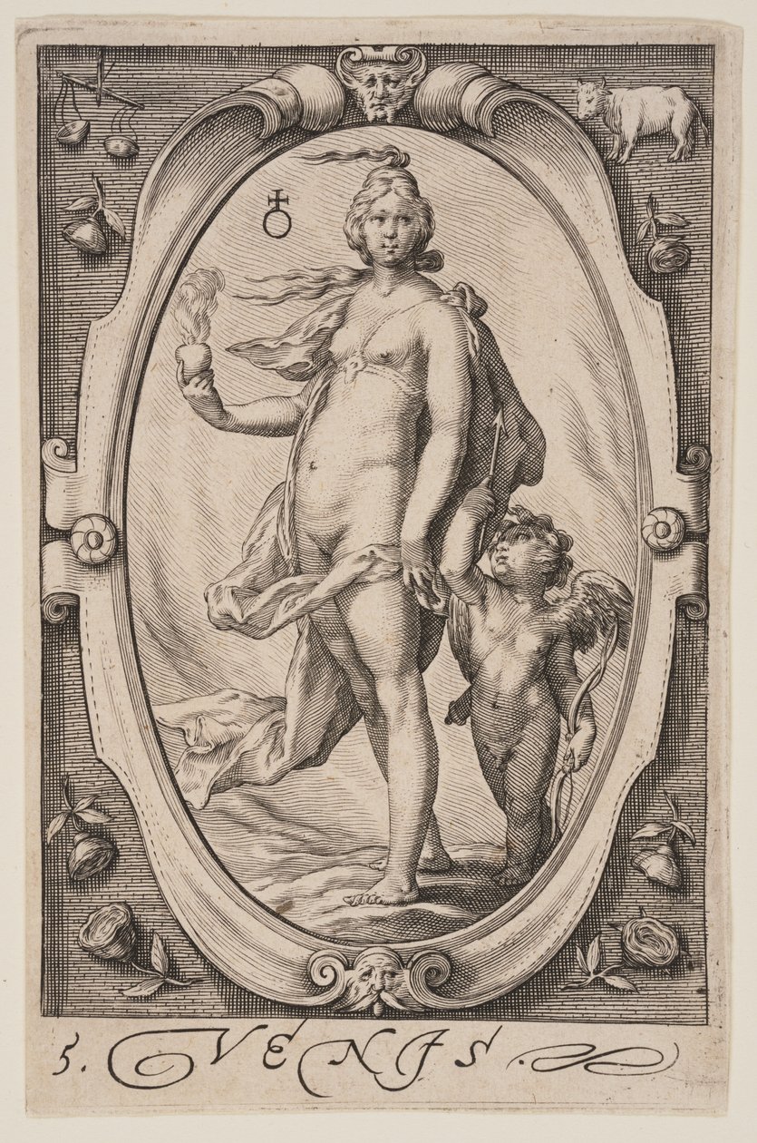 Venus, kirjasta Seitsemän planeettaa tekijältä Jacob Matham