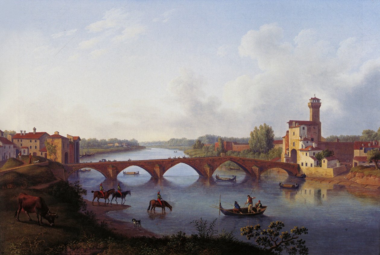Ponte a Mare Pisassa tekijältä Jacob Philipp Hackert