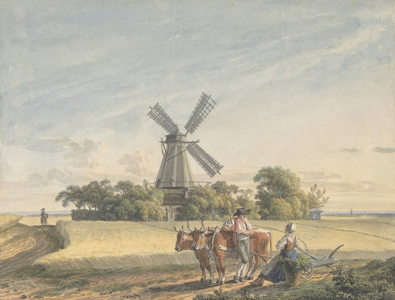 Maisema, 1785. tekijältä Jacob Wilhelm Mechau