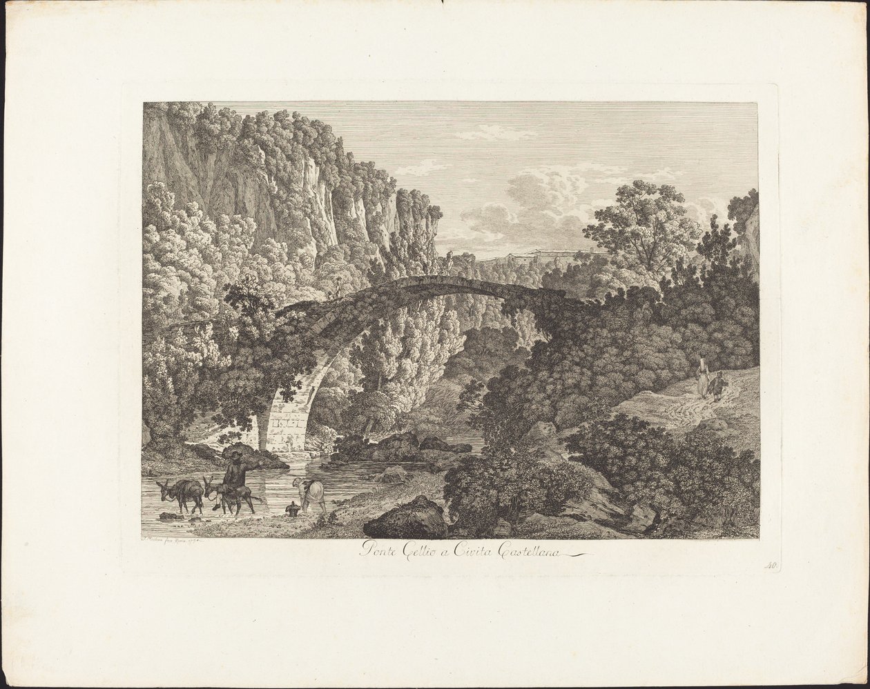 Celio-silta Cività Castellanassa tekijältä Jacob Wilhelm Mechau