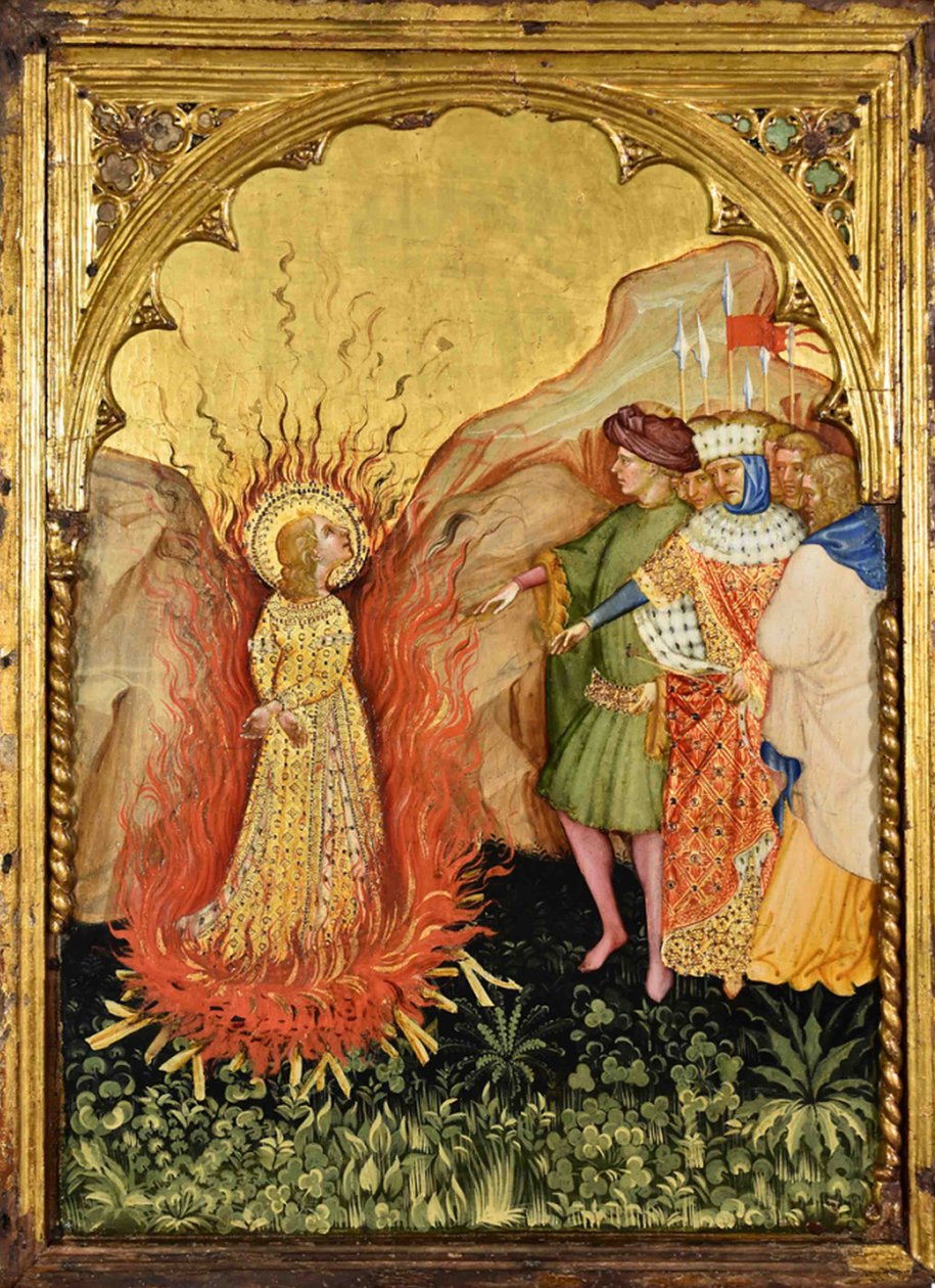 Pyhän Lucyn marttyyrikuolema, noin 1410. tekijältä Jacobello del Fiore.