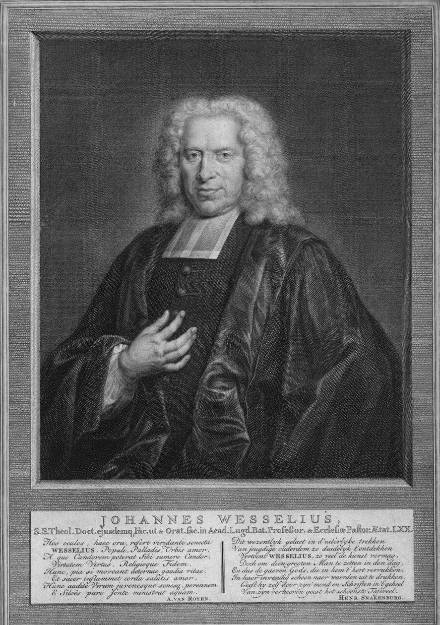 Johann Wessel, 1740-luku tekijältä Jacobus Houbraken