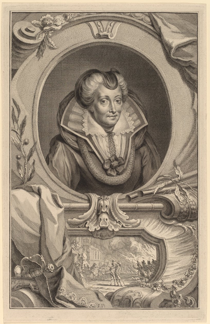 Louise de Coligny tekijältä Jacobus Houbraken