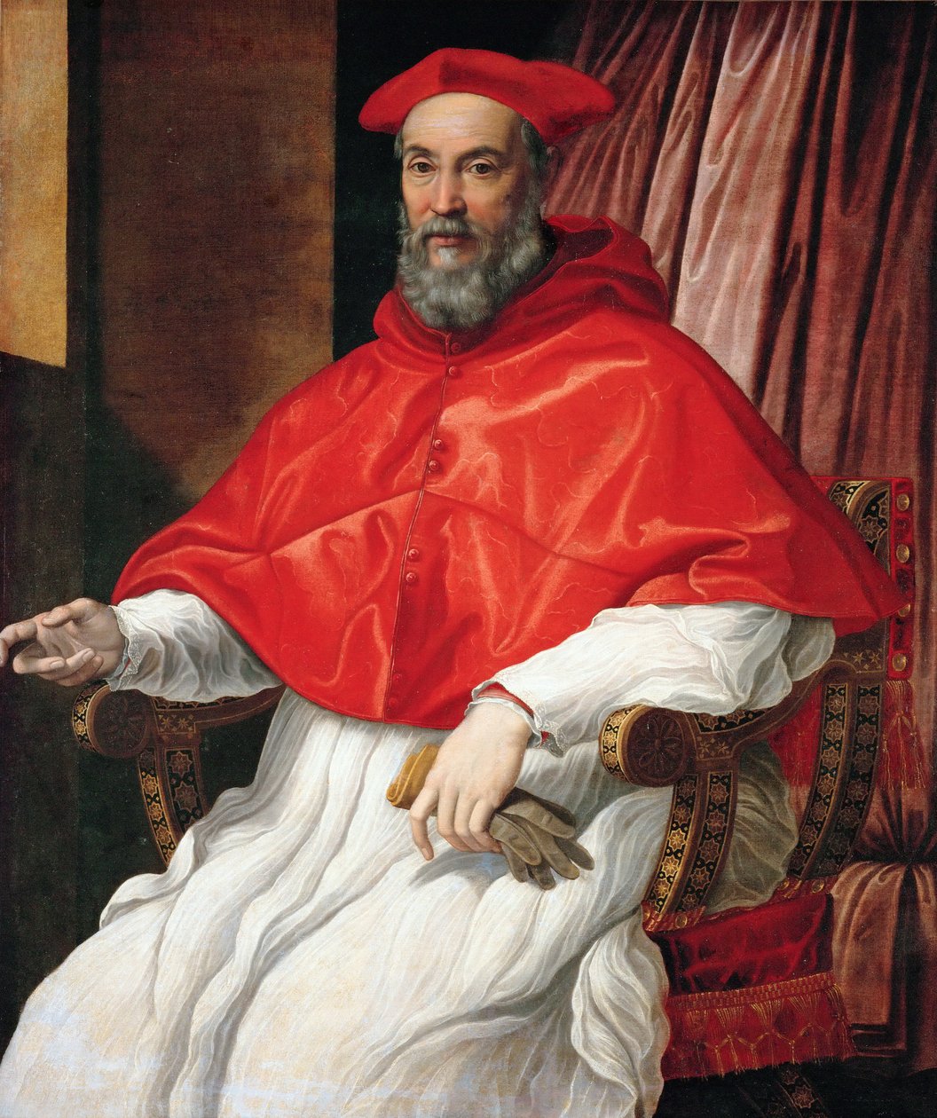Retrato de cardenal, Kunsthistorisches Museum, Wien tekijältä Jacopino del Conte
