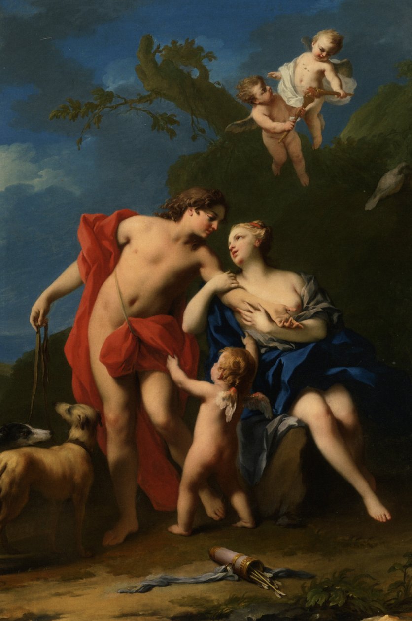 Venus ja Adonis tekijältä Jacopo Amigoni
