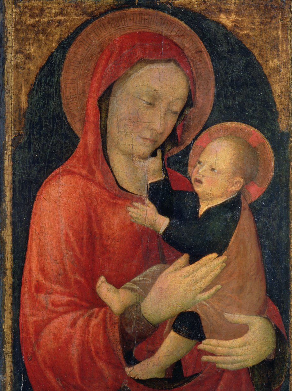 Madonna ja lapsi (tempera paneelissa) tekijältä Jacopo Bellini