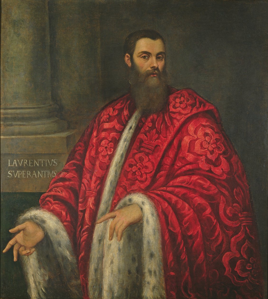 Herrasmies oikealle, n. 1553 tekijältä Jacopo Robusti Tintoretto