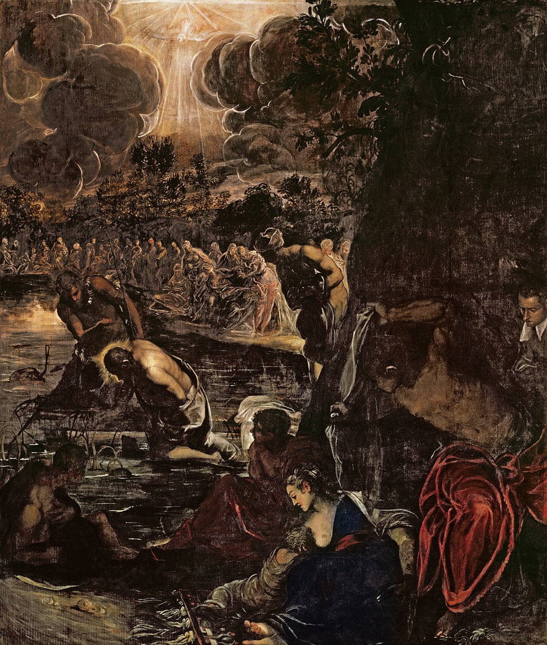 Kristuksen kaste tekijältä Jacopo Robusti Tintoretto