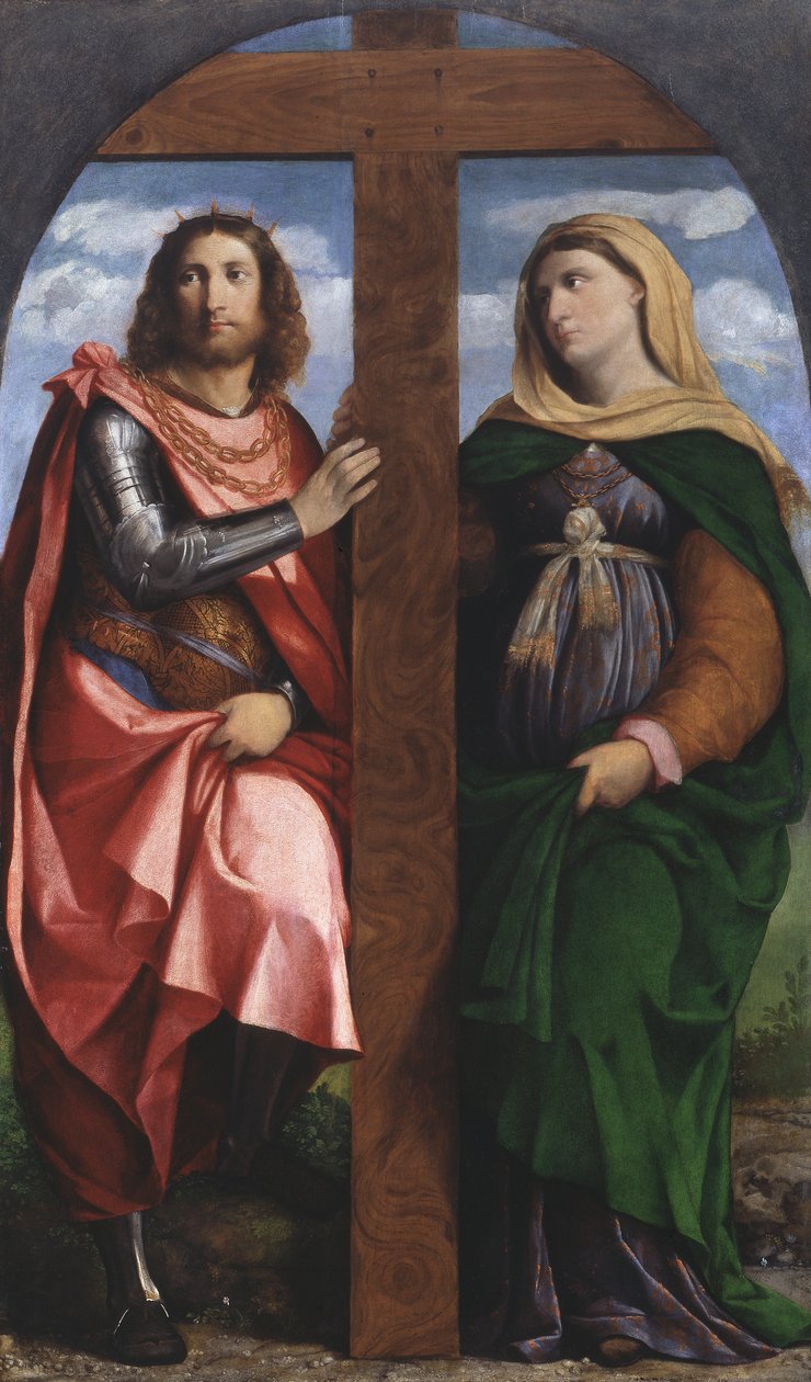 St. Helen ja St. Constantine tekijältä Jacopo (c.1480 1528) Palma