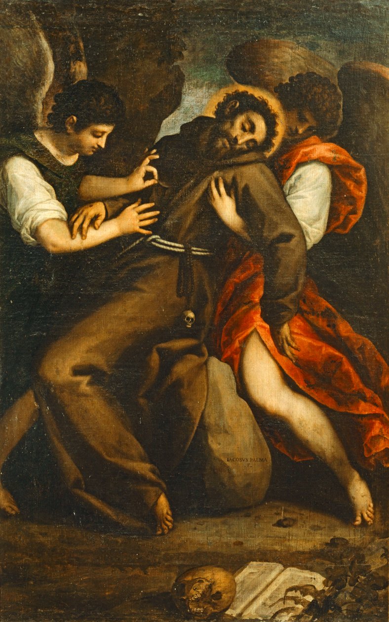 Pyhän Fransiskuksen ekstaasi. 10035115 ... tekijältä Jacopo (c.1480 1528) Palma