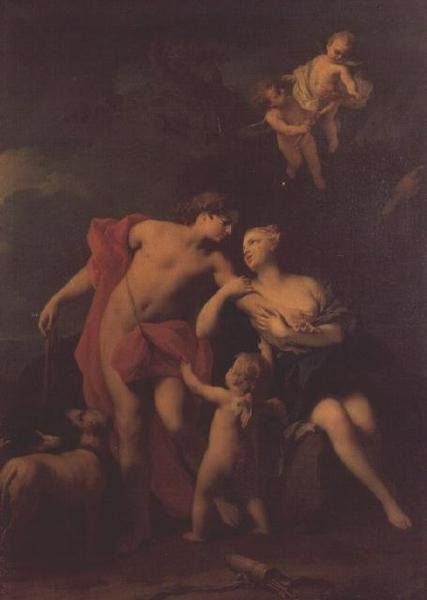 Venus ja Adonis, noin 1740 tekijältä Jacopo Amigoni
