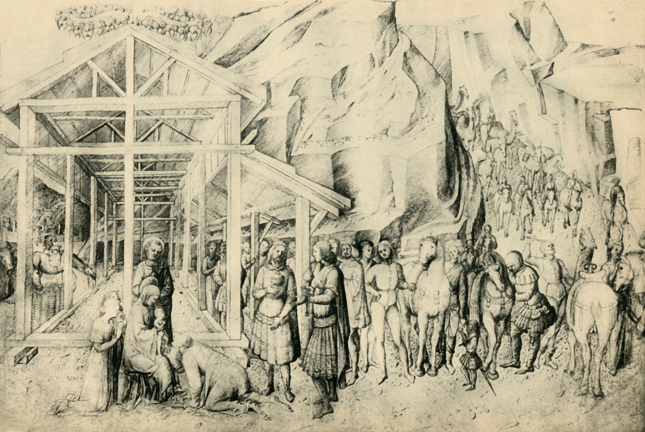 Adoration of the Magi, c1430-1460, 1943. tekijältä Jacopo Bellini