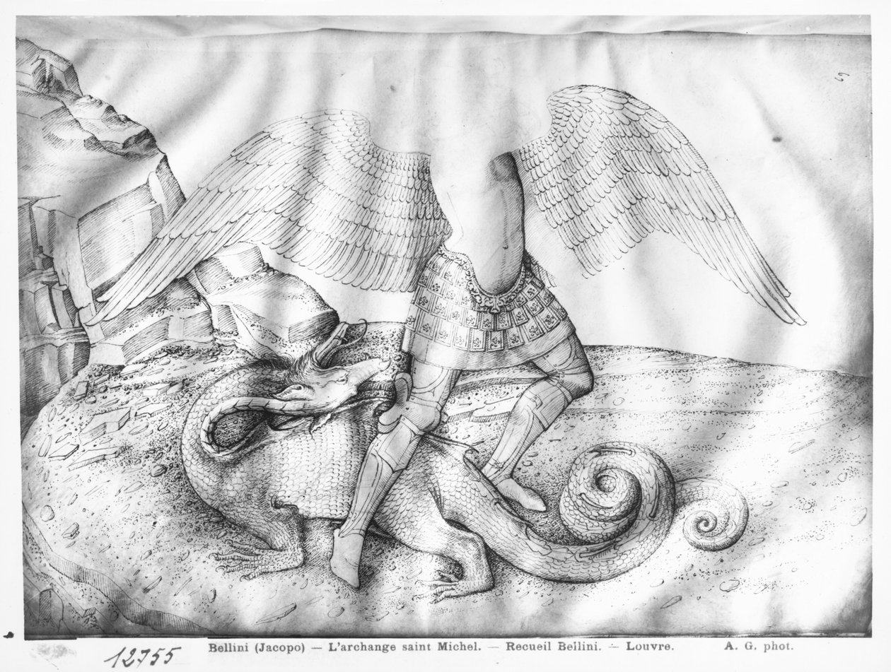 Arkkienkeli Pyhä Mikael, n. 1450 (muste vellum) tekijältä Jacopo Bellini
